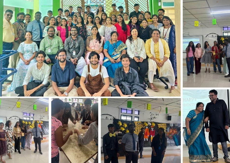 Two men in bicycle jerseys sitting outside at table having coffee
